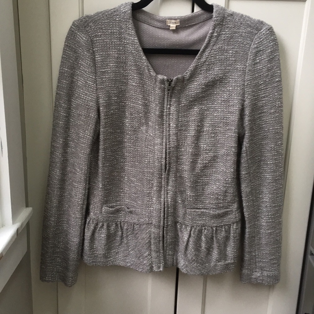 J. Crew Factory Gray Tweed Jacket